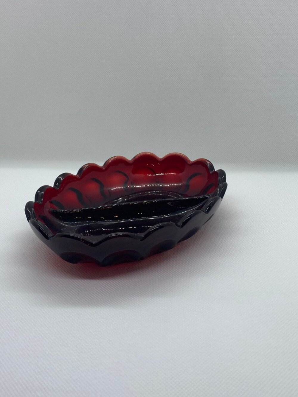 Royal Ruby Divided Relish Dish